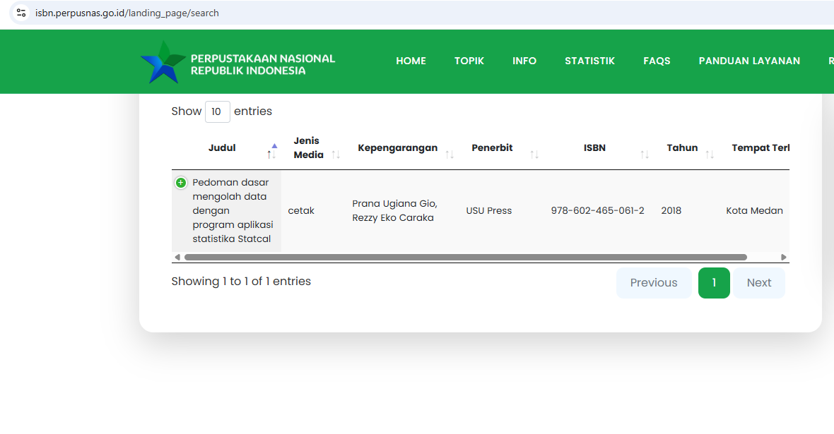 Dokumentasi publikasi buku Prana Ugiana Gio tahun 2018
